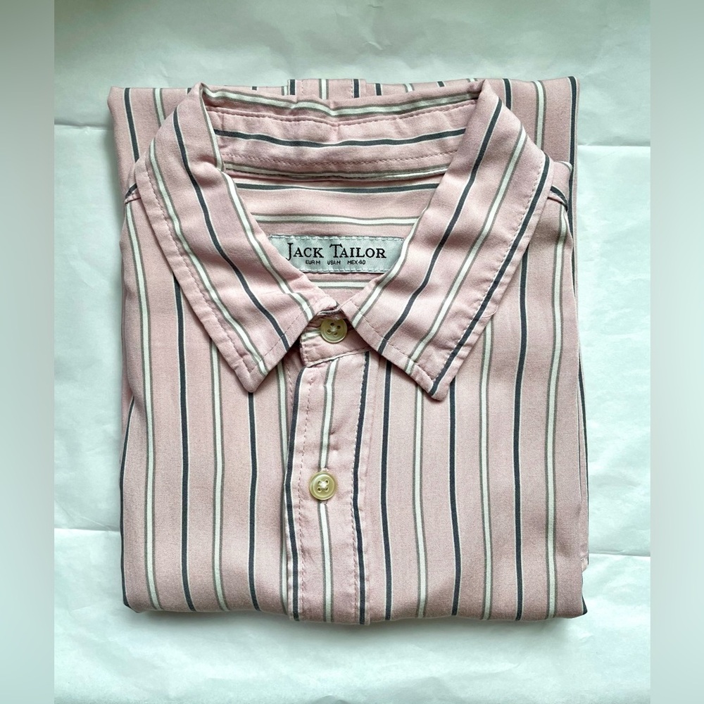 Jack Tailor Striped Button Up Size Medium - Picture 2 of 11